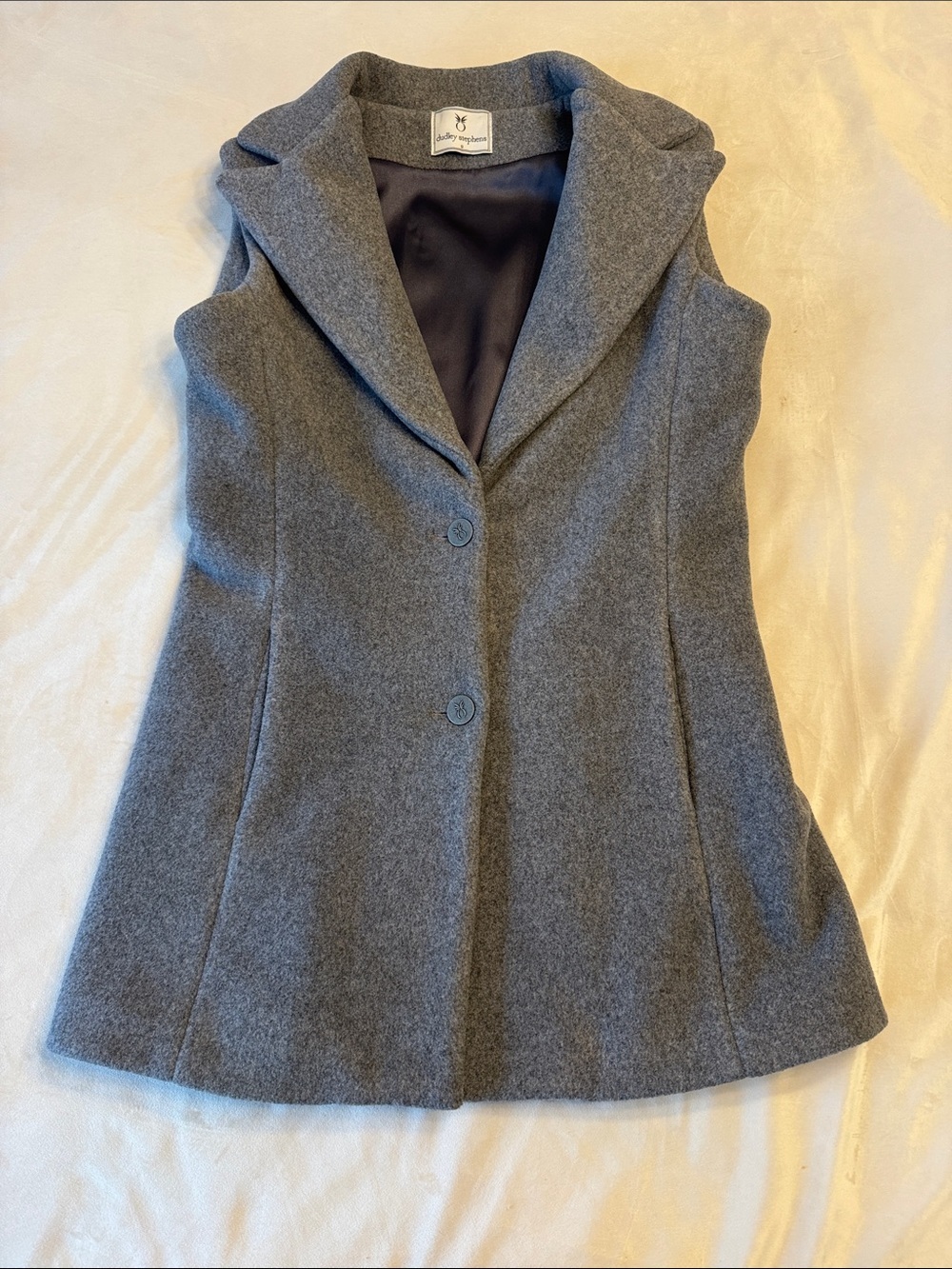 Like new! Dudley Stephens Fleece Vest in Charcoal, sz S